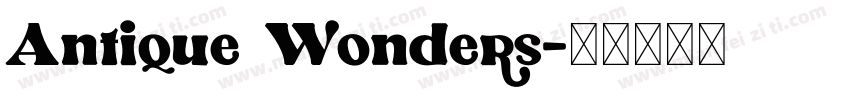Antique Wonders字体转换